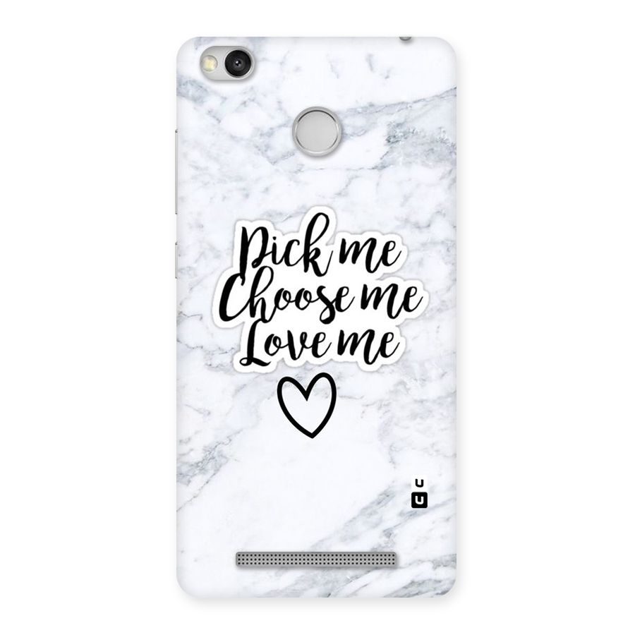 Just Me Back Case for Redmi 3S Prime