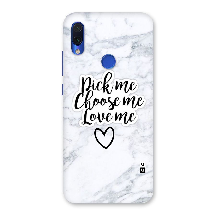 Just Me Back Case for Redmi Note 7