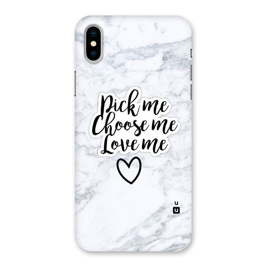 Just Me Back Case for iPhone XS