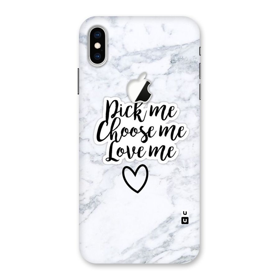 Just Me Back Case for iPhone XS Max Apple Cut