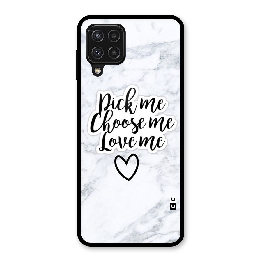 Just Me Glass Back Case for Galaxy A22 4G
