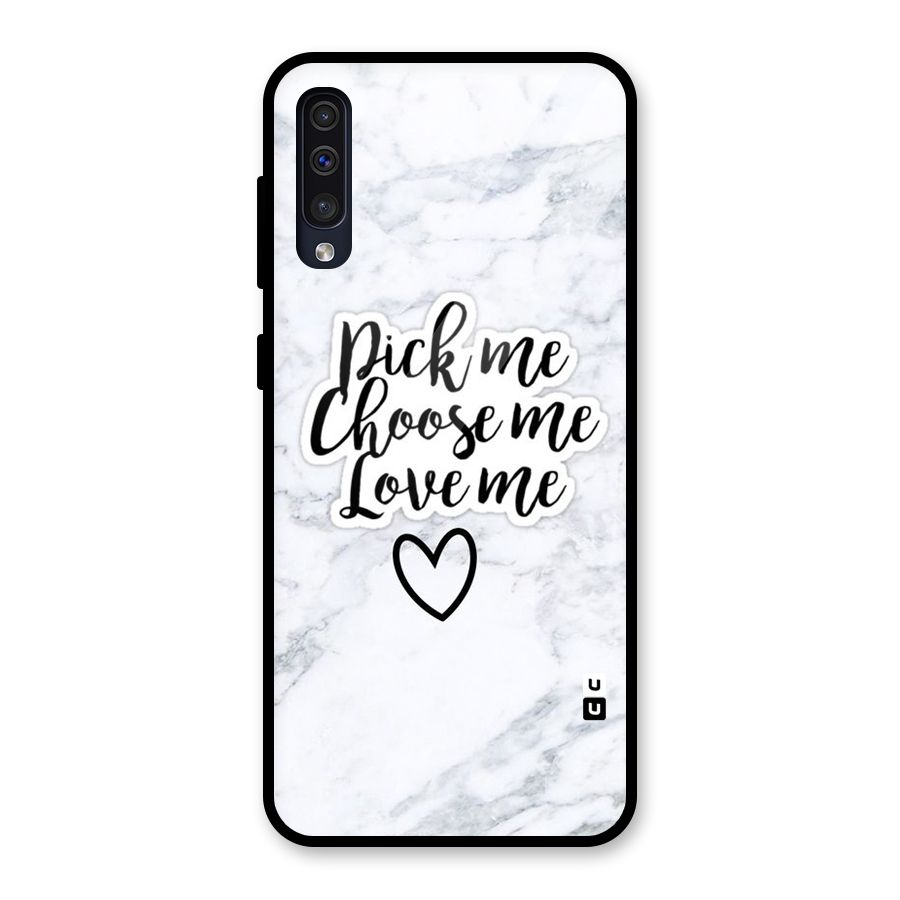 Just Me Glass Back Case for Galaxy A50