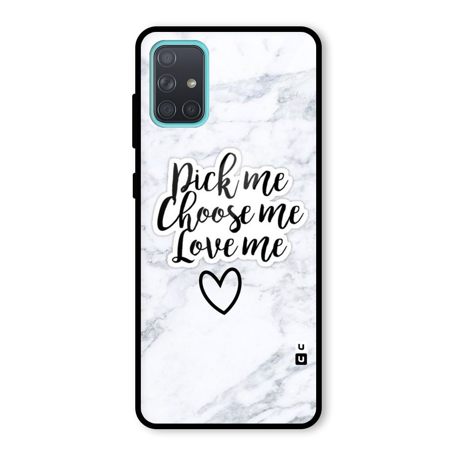 Just Me Glass Back Case for Galaxy A71