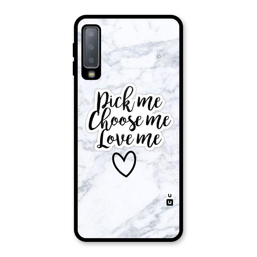 Just Me Glass Back Case for Galaxy A7 (2018)