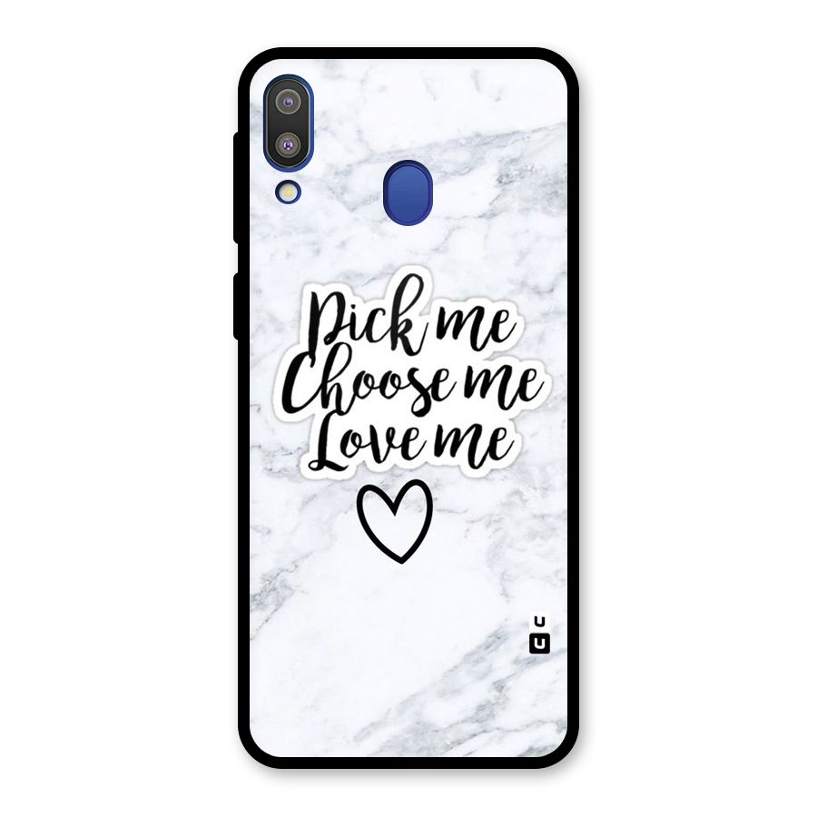 Just Me Glass Back Case for Galaxy M20