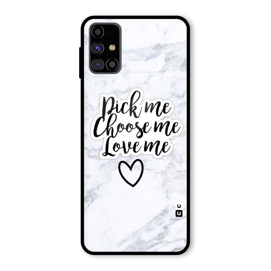 Just Me Glass Back Case for Galaxy M31s