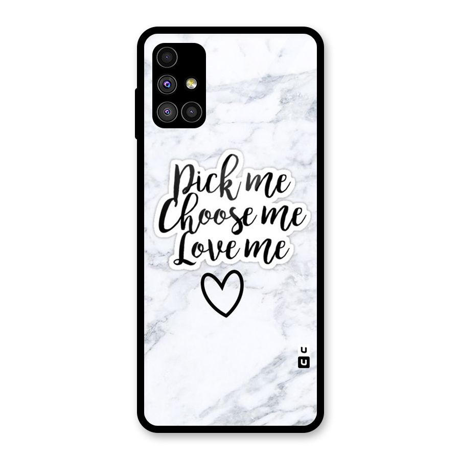 Just Me Glass Back Case for Galaxy M51