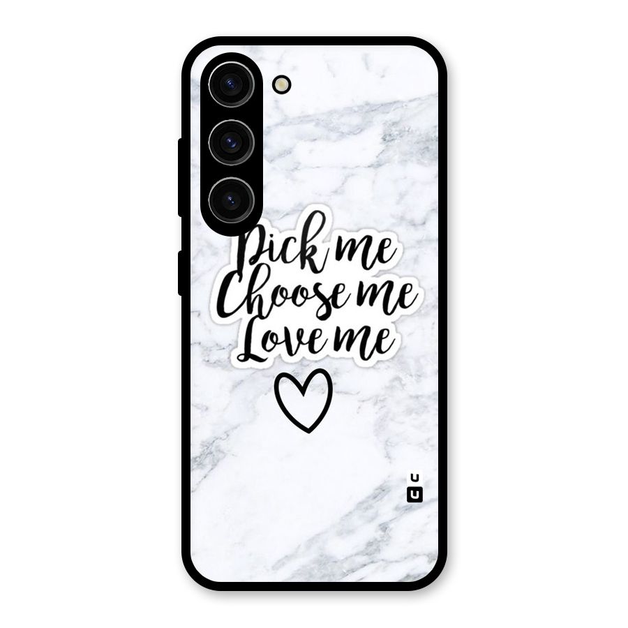 Just Me Glass Back Case for Galaxy S23