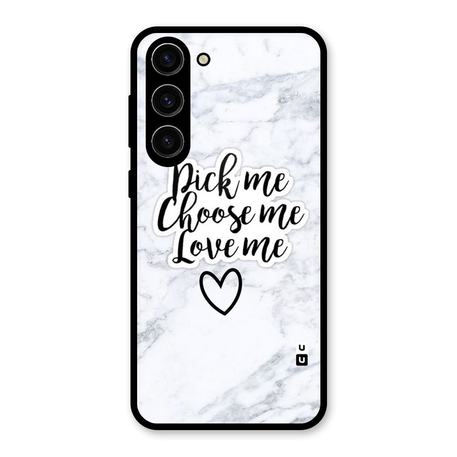 Just Me Glass Back Case for Galaxy S23 Plus