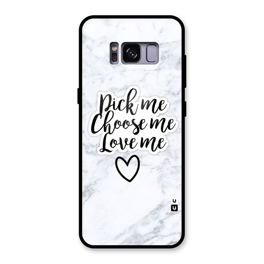 Just Me Glass Back Case for Galaxy S8