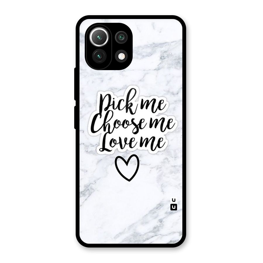 Just Me Glass Back Case for Mi 11 Lite