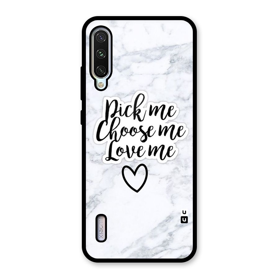 Just Me Glass Back Case for Mi A3
