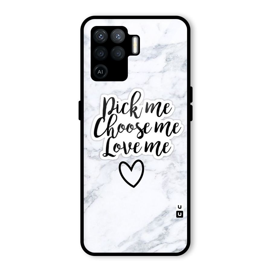 Just Me Glass Back Case for Oppo F19 Pro