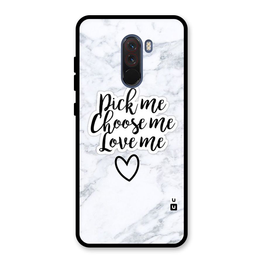 Just Me Glass Back Case for Poco F1