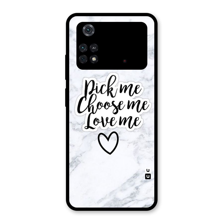 Just Me Glass Back Case for Poco M4 Pro 4G