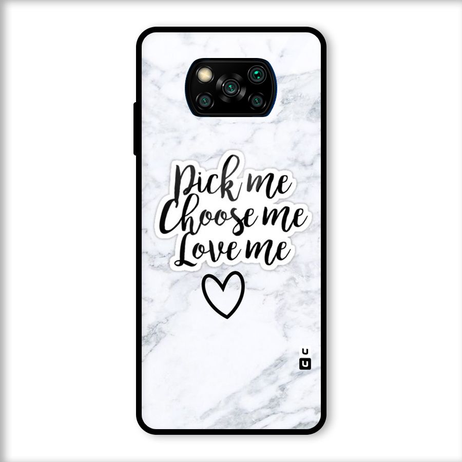 Just Me Glass Back Case for Poco X3