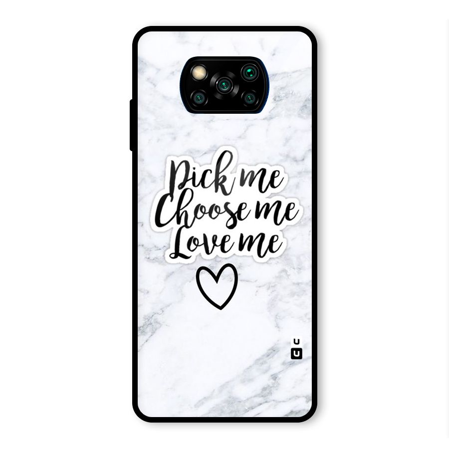 Just Me Glass Back Case for Poco X3 Pro