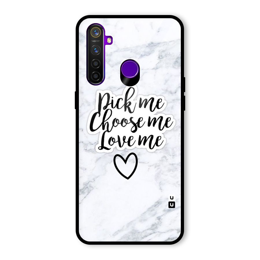 Just Me Glass Back Case for Realme 5 Pro