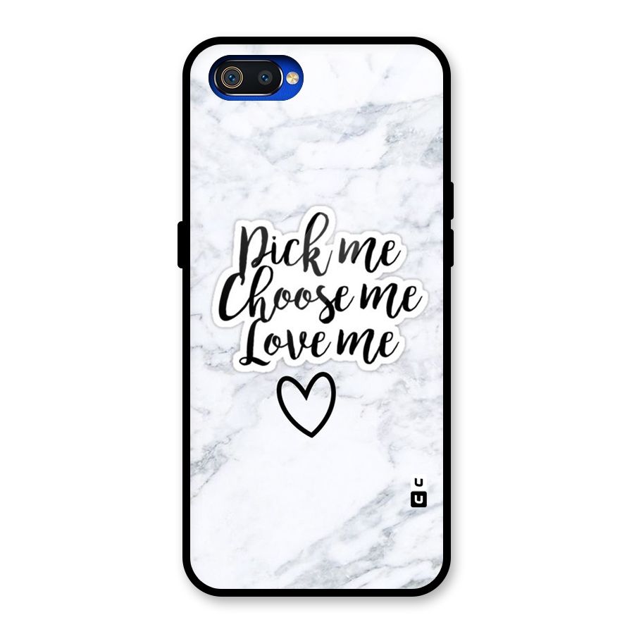 Just Me Glass Back Case for Realme C2