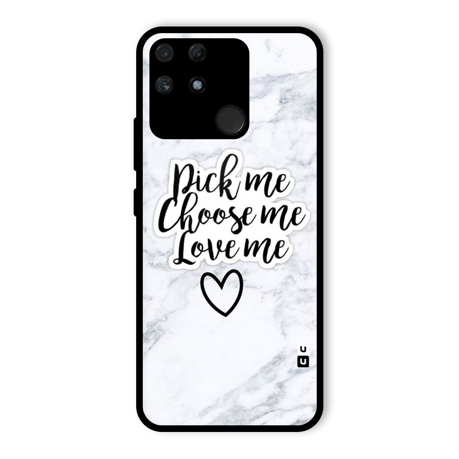 Just Me Glass Back Case for Realme Narzo 50A