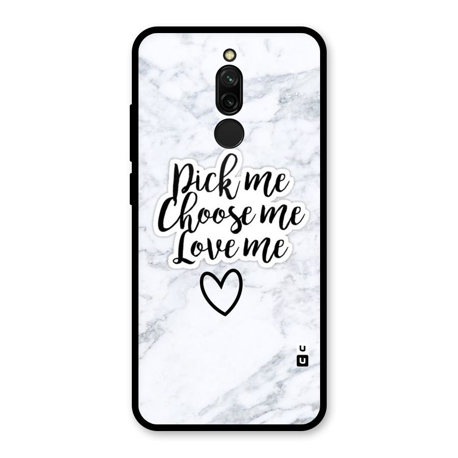 Just Me Glass Back Case for Redmi 8