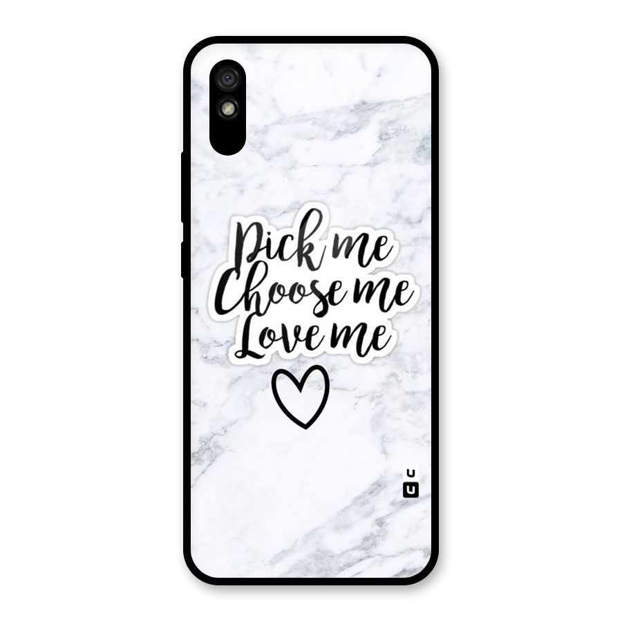 Just Me Glass Back Case for Redmi 9i