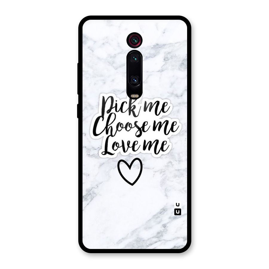 Just Me Glass Back Case for Redmi K20