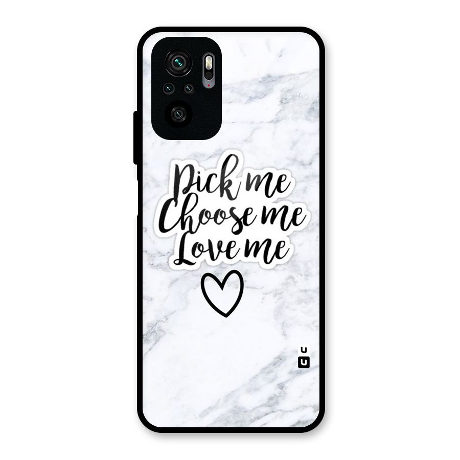 Just Me Glass Back Case for Redmi Note 10S