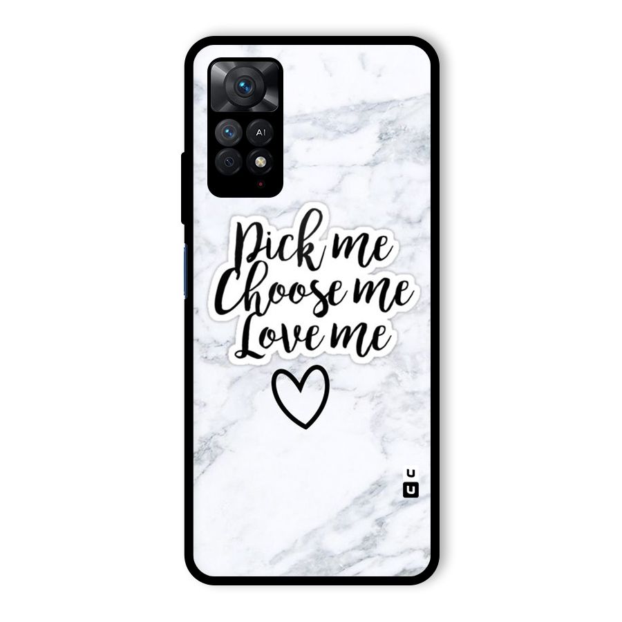 Just Me Glass Back Case for Redmi Note 11 Pro