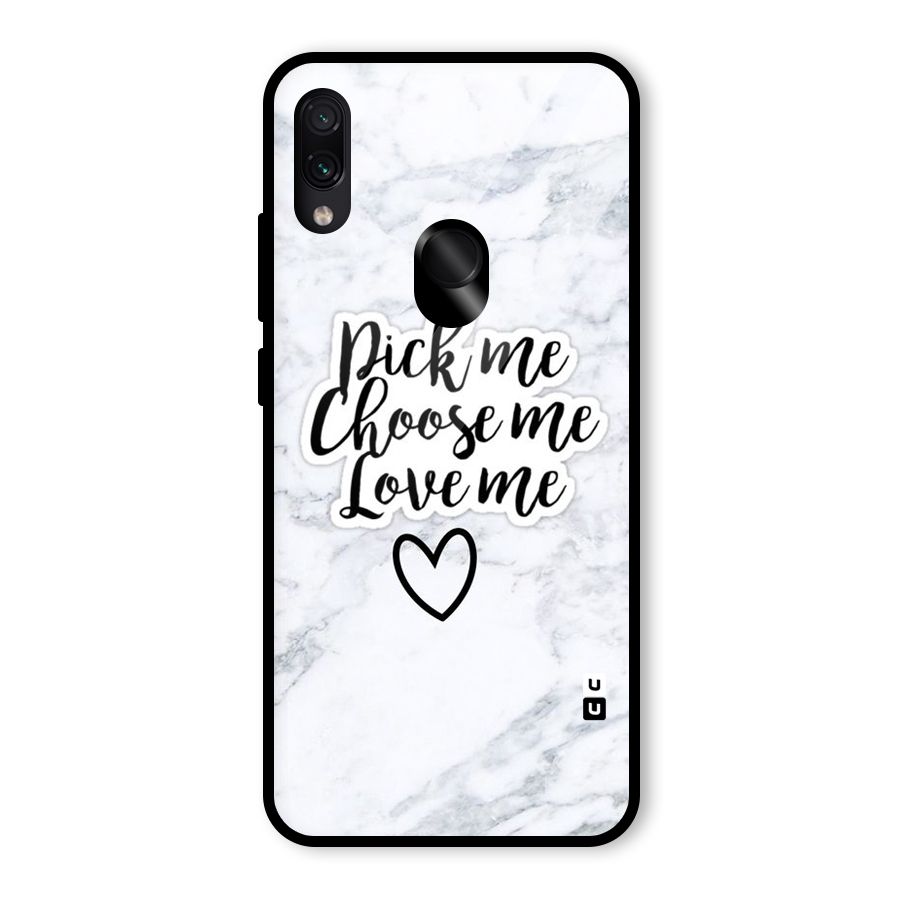 Just Me Glass Back Case for Redmi Note 7 Pro