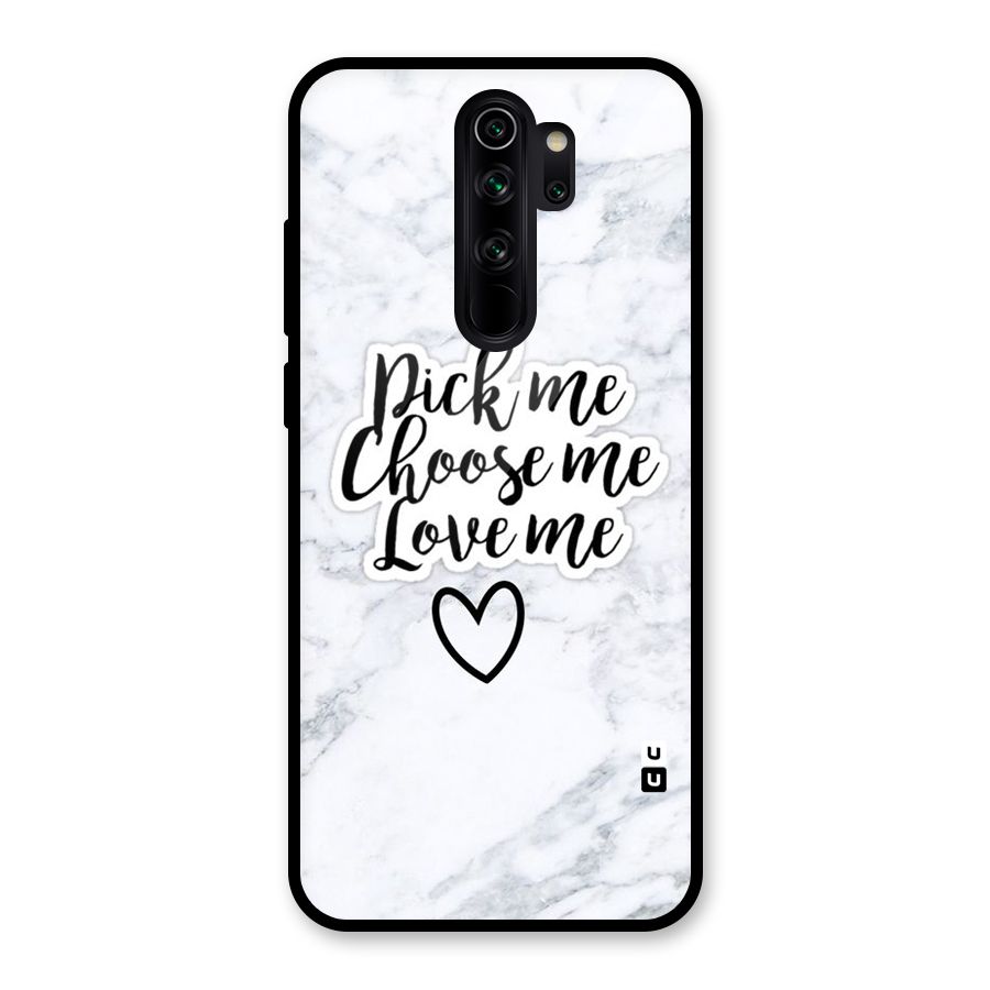 Just Me Glass Back Case for Redmi Note 8 Pro