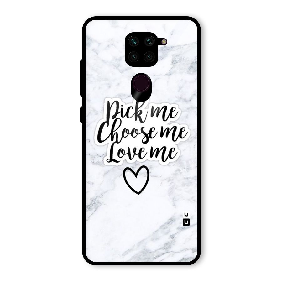 Just Me Glass Back Case for Redmi Note 9