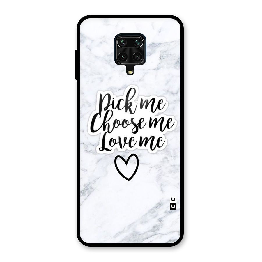 Just Me Glass Back Case for Redmi Note 9 Pro