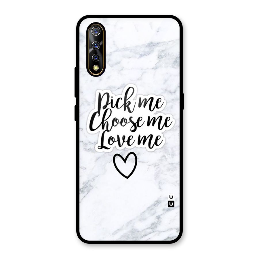 Just Me Glass Back Case for Vivo S1