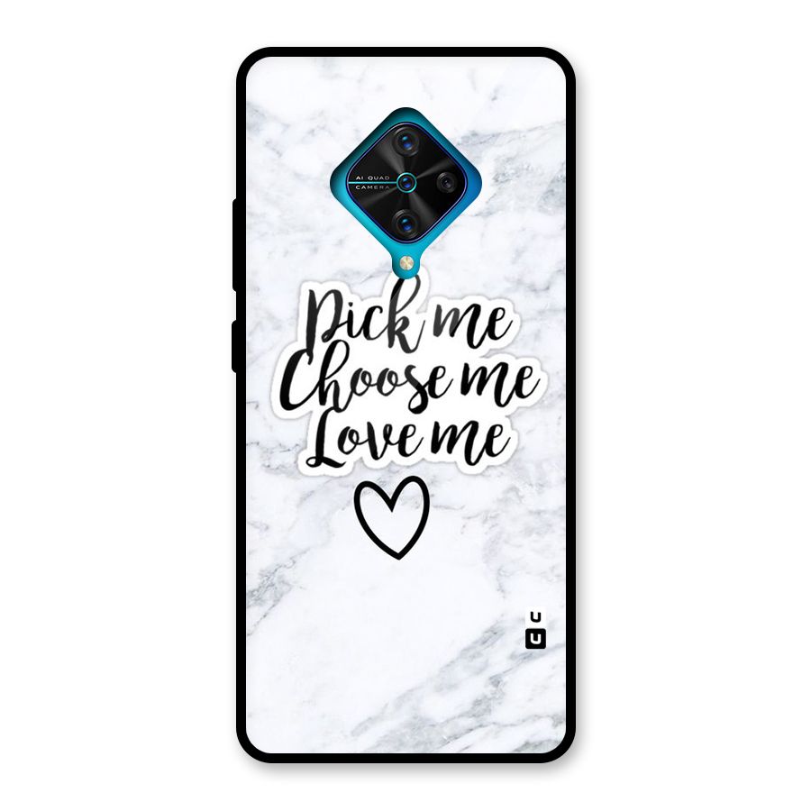 Just Me Glass Back Case for Vivo S1 Pro
