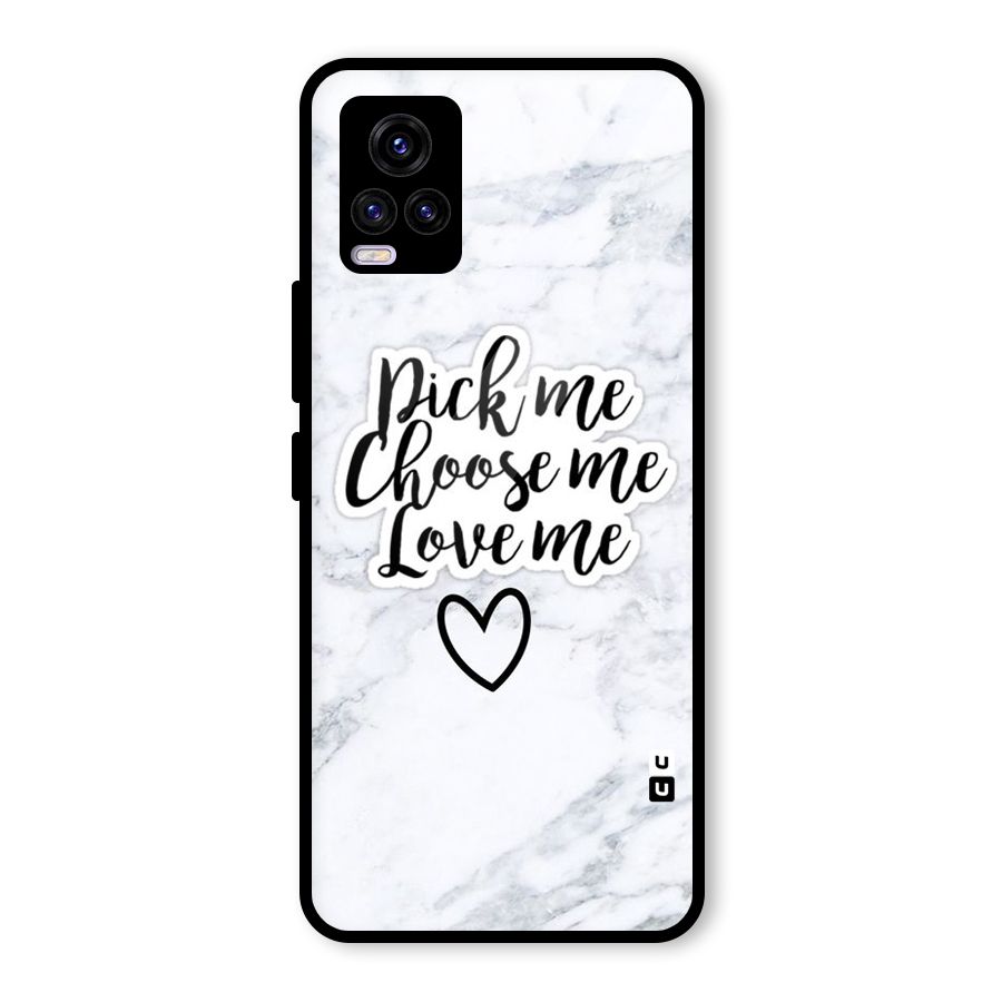 Just Me Glass Back Case for Vivo V20