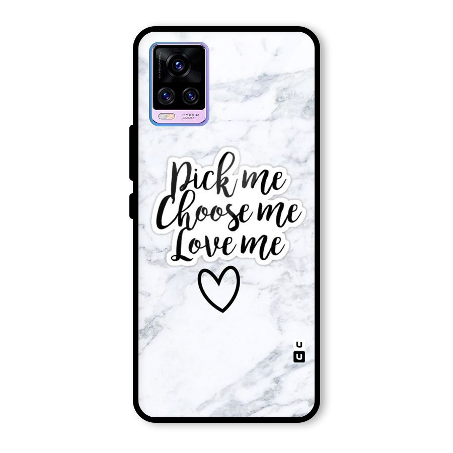 Just Me Glass Back Case for Vivo V20 Pro