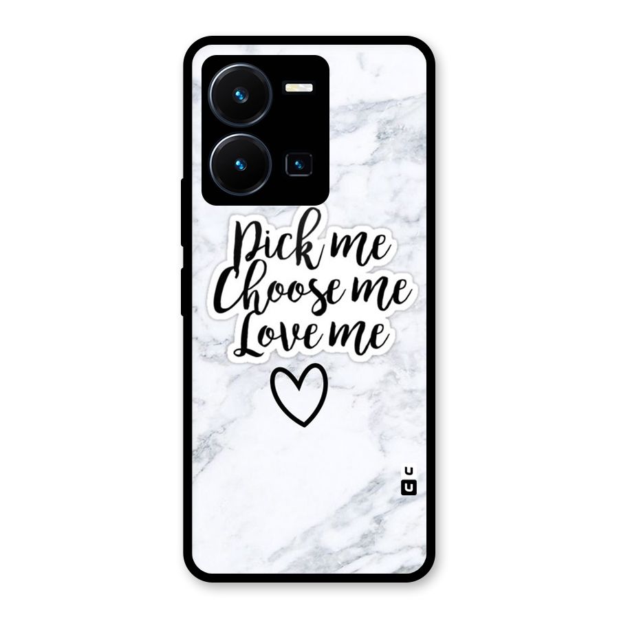 Just Me Glass Back Case for Vivo Y35