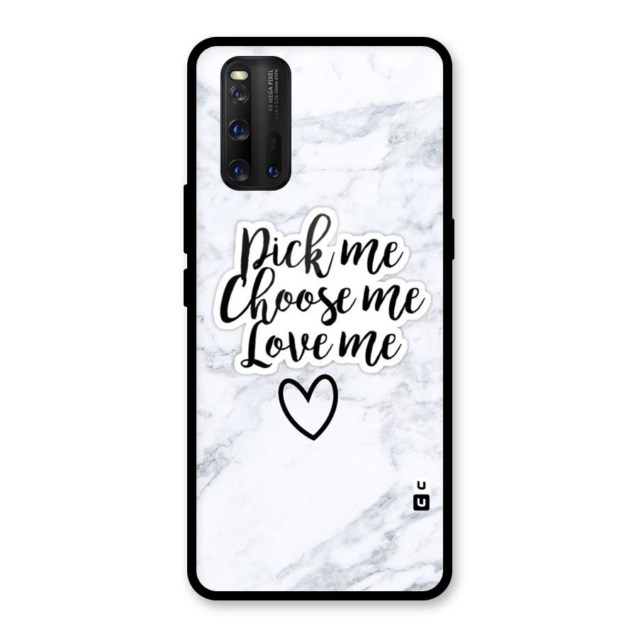 Just Me Glass Back Case for Vivo iQOO 3