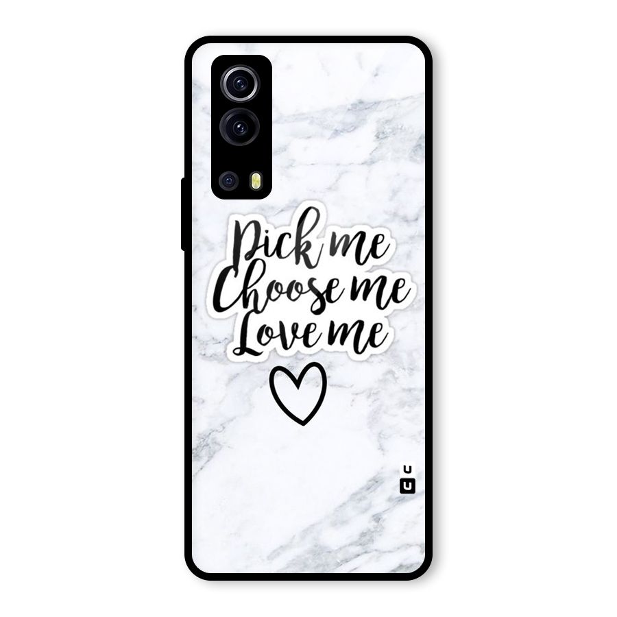 Just Me Glass Back Case for Vivo iQOO Z3