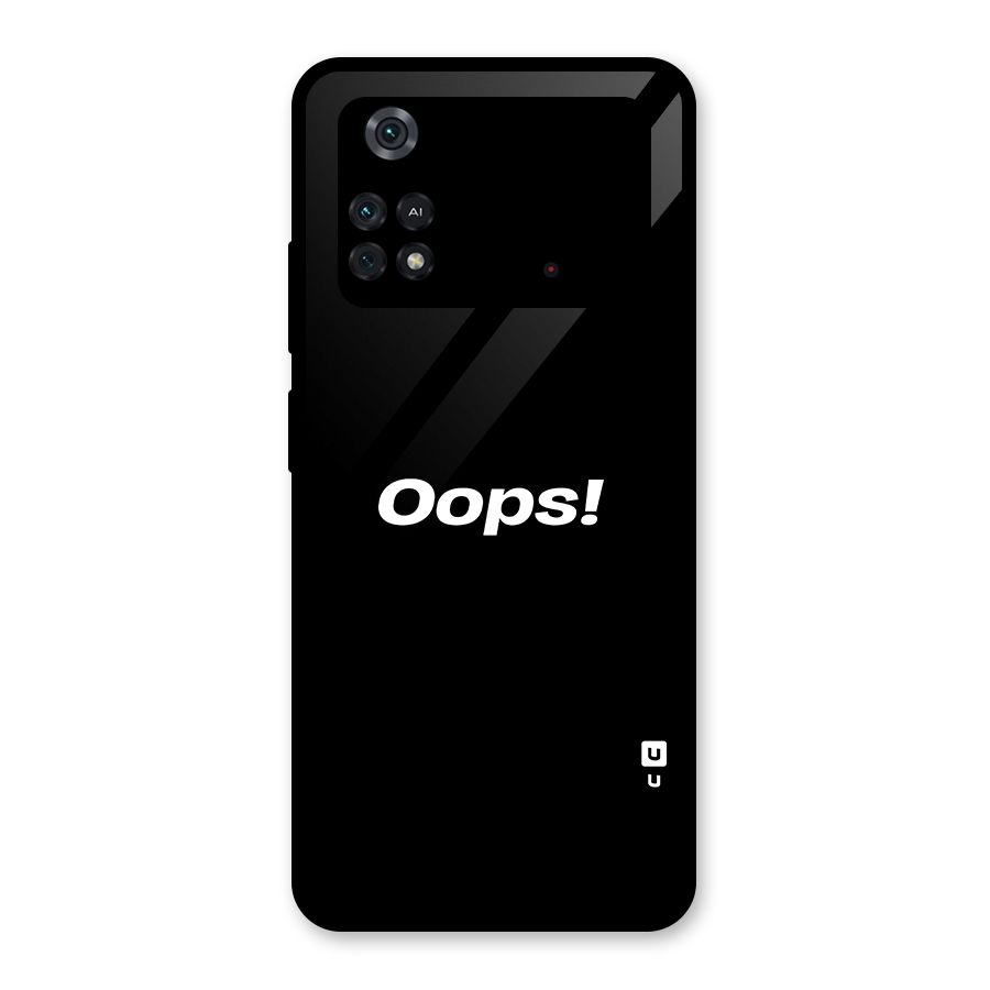 Just Oops Glass Back Case for Poco M4 Pro 4G