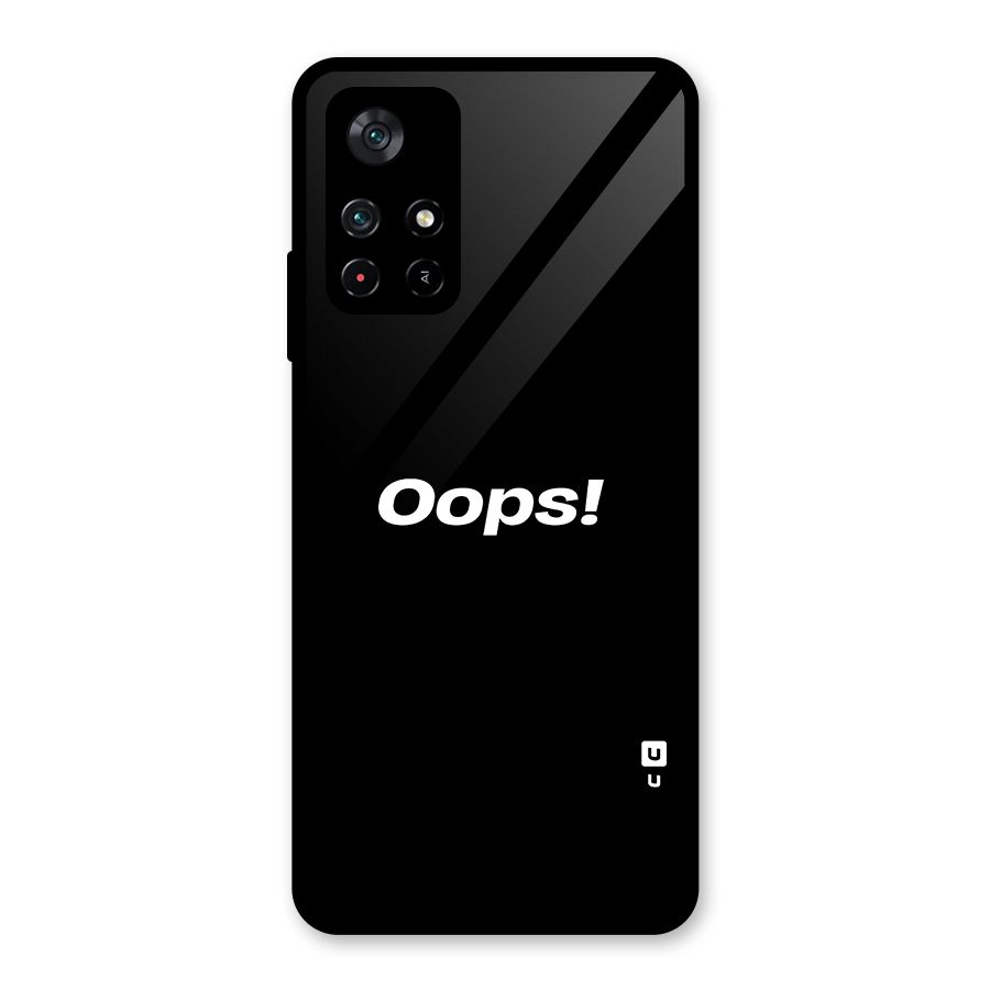 Just Oops Glass Back Case for Poco M4 Pro 5G