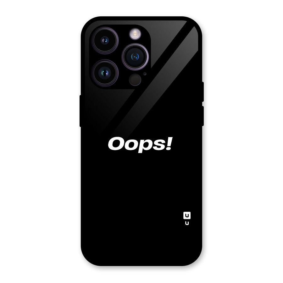 Just Oops Glass Back Case for iPhone 14 Pro