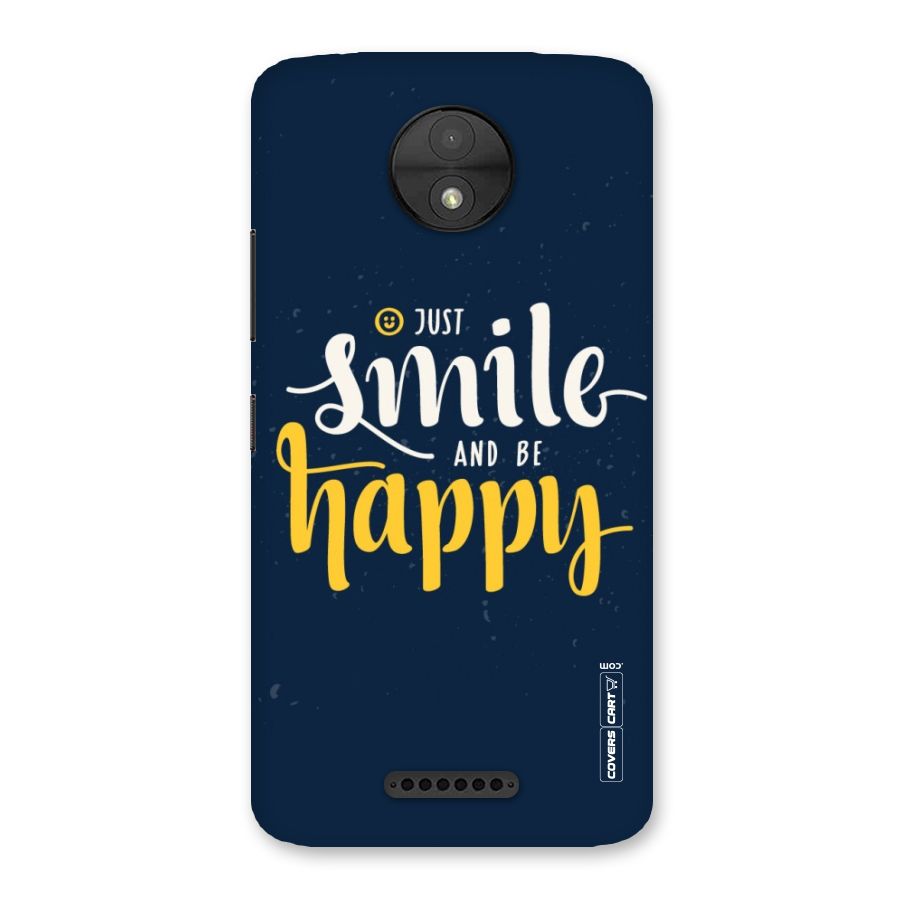 Just Smile Back Case for Moto C