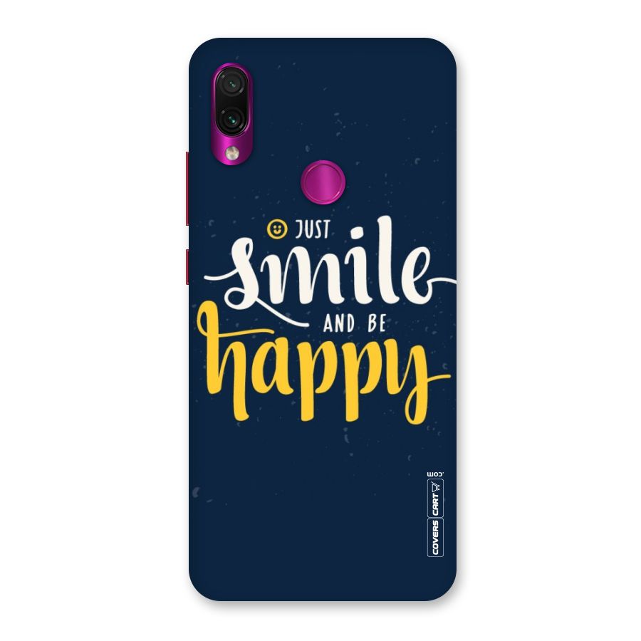 Just Smile Back Case for Redmi Note 7 Pro