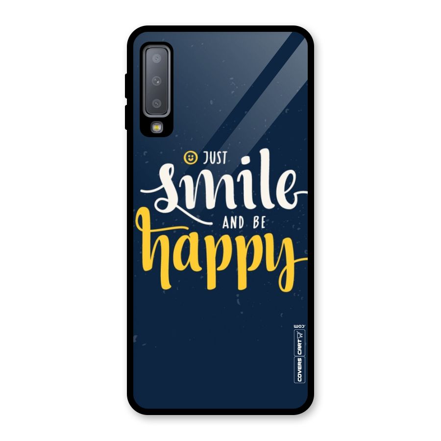 Just Smile Glass Back Case for Galaxy A7 (2018)