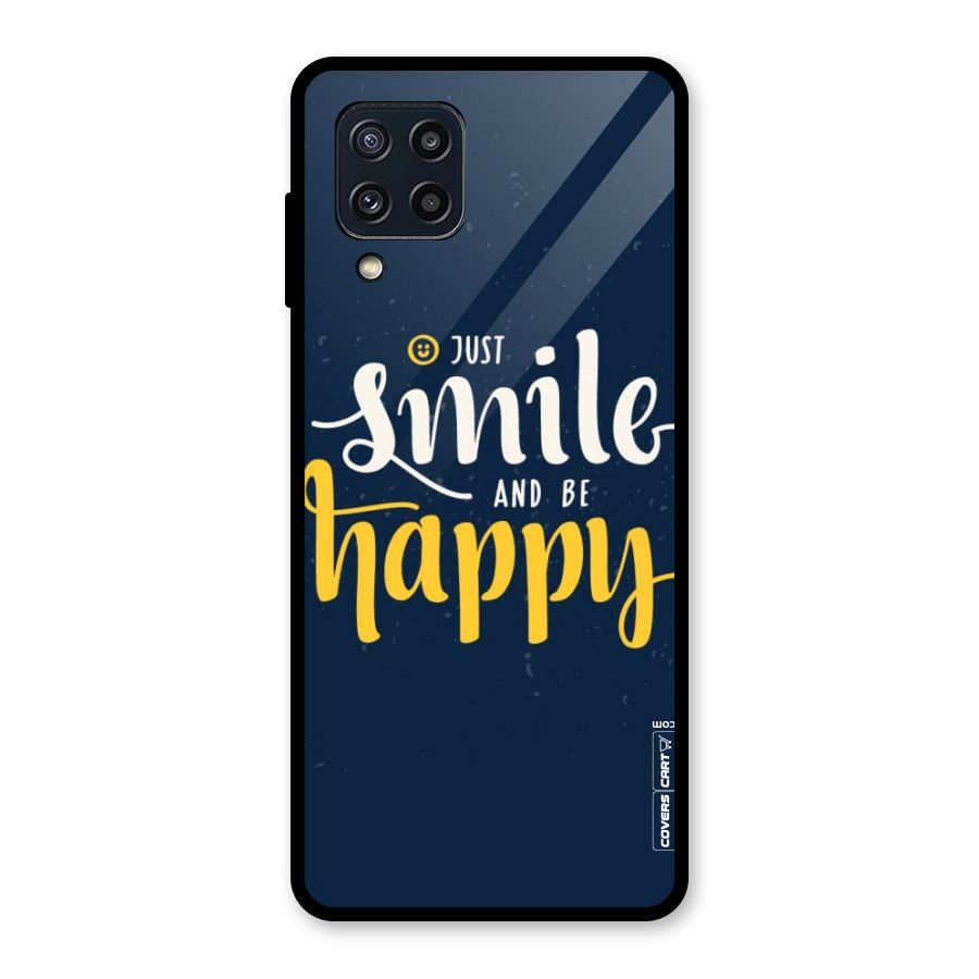 Just Smile Glass Back Case for Galaxy M32