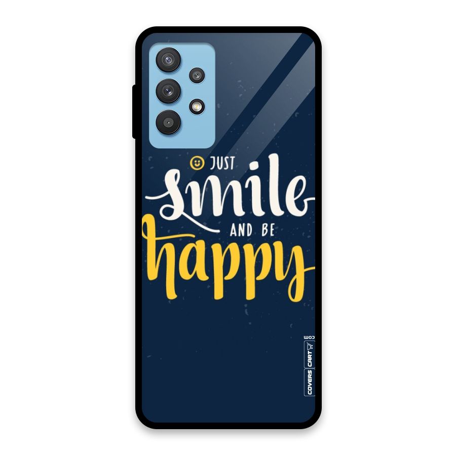 Just Smile Glass Back Case for Galaxy M32 5G