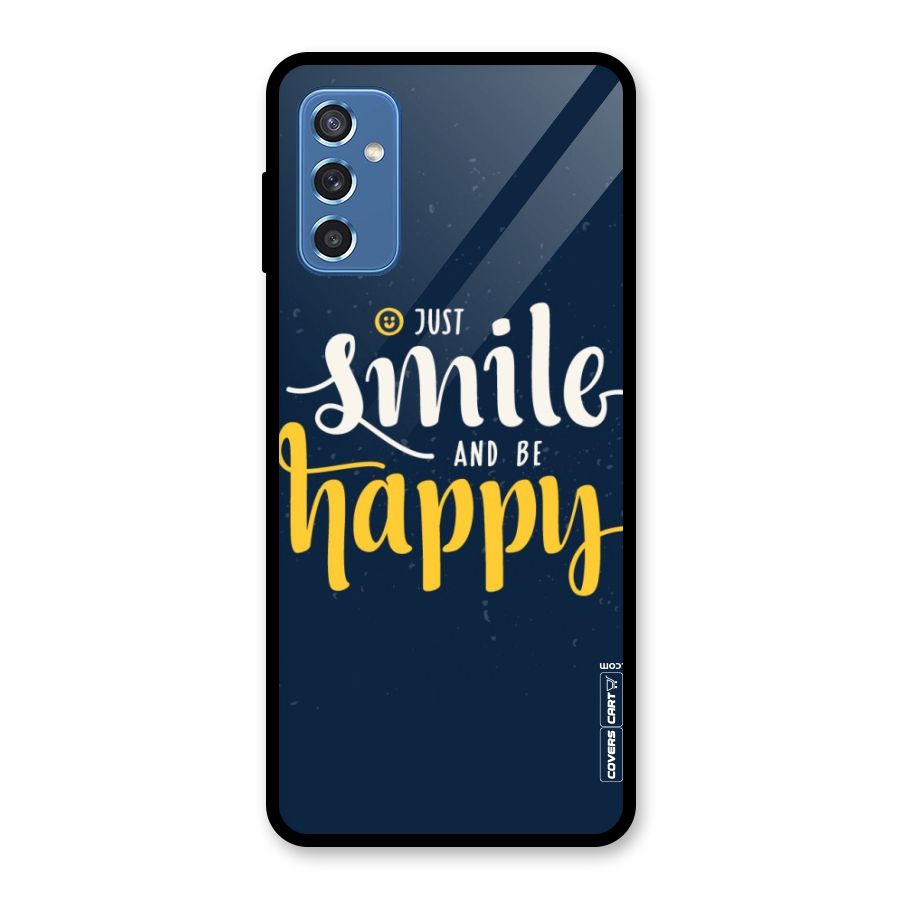 Just Smile Glass Back Case for Galaxy M52 5G