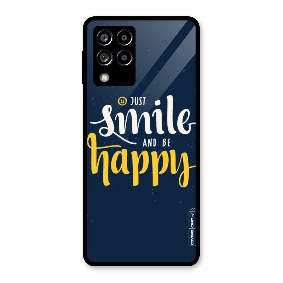 Just Smile Glass Back Case for Galaxy M53 5G